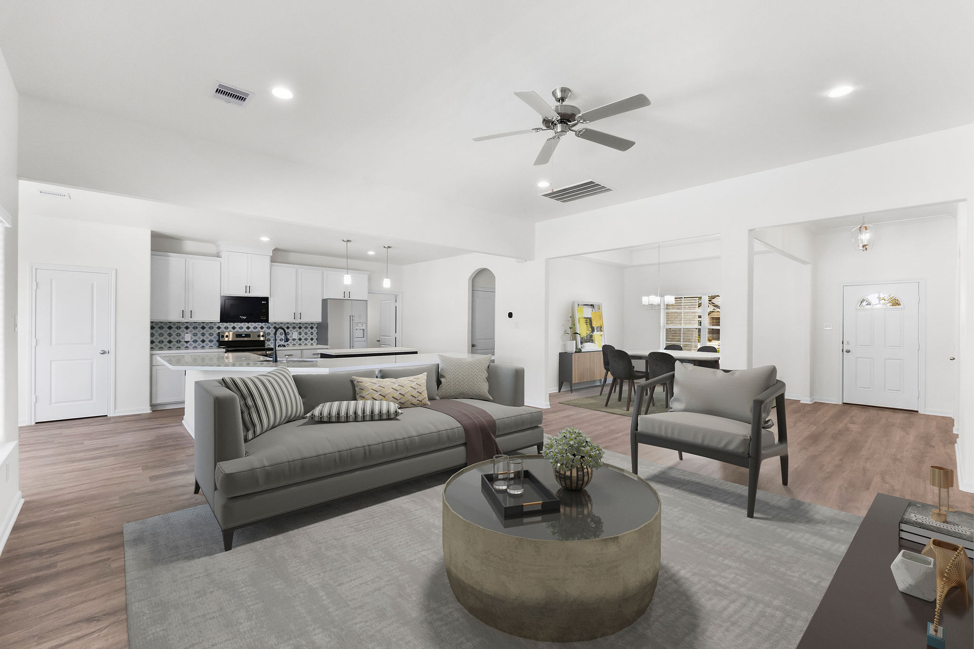 open concept living room