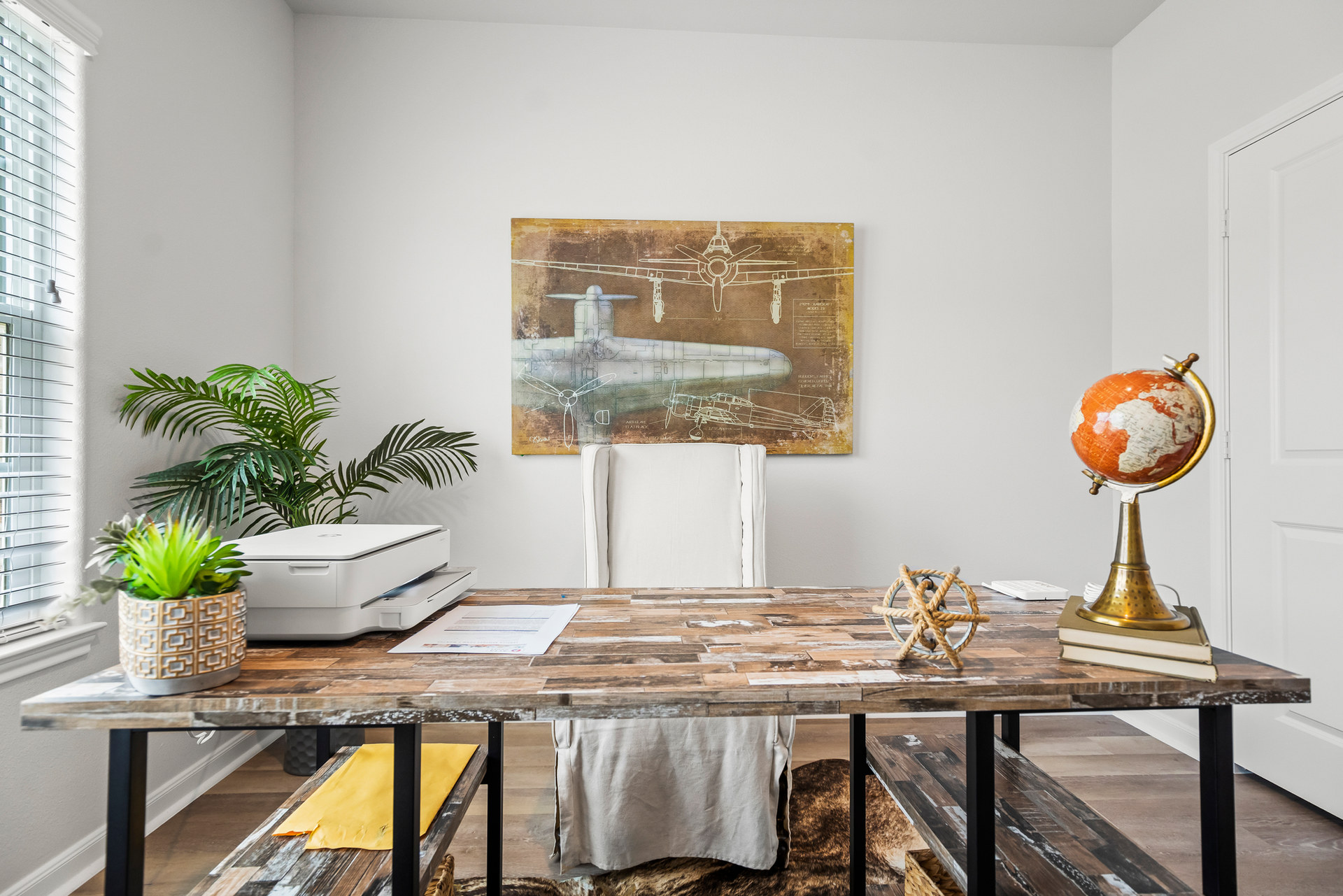 Conroe home office in a new construction home