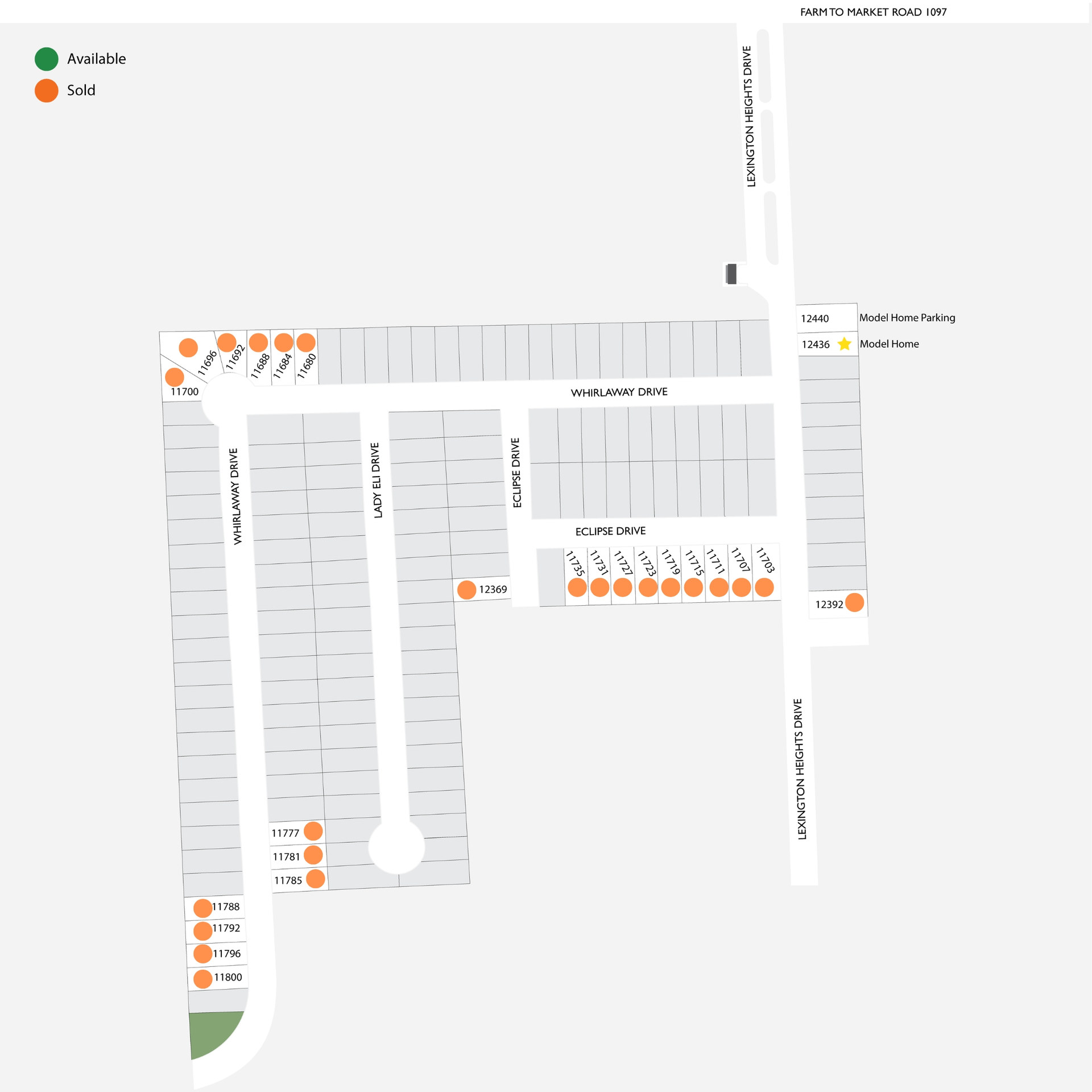 Subdivision Map Section 1 Alta Homes Lexington Heights